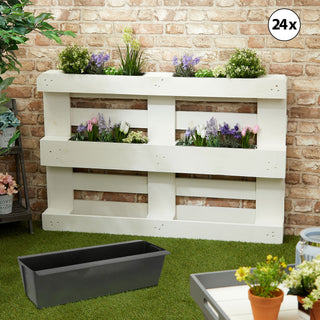 Pflanzkasten 4er Set aus Kunststoff für Europalette Pflanzkübel B 38/14cm