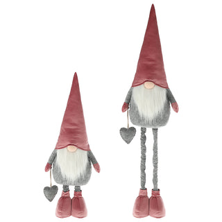 Wichtelfrau / -mann "Pinki" Wichtel Teleskopbeine max. H120cm zum Hinstellen Wichtelmännchen Weihnachtswichtel Zwerg Adventsdeko Weihnachtsdeko