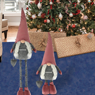 Wichtelfrau / -mann "Pinki" Wichtel Teleskopbeine max. H120cm zum Hinstellen Wichtelmännchen Weihnachtswichtel Zwerg Adventsdeko Weihnachtsdeko