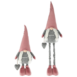 Wichtelfrau / -mann "Pinki" Wichtel Teleskopbeine max. H120cm zum Hinstellen Wichtelmännchen Weihnachtswichtel Zwerg Adventsdeko Weihnachtsdeko