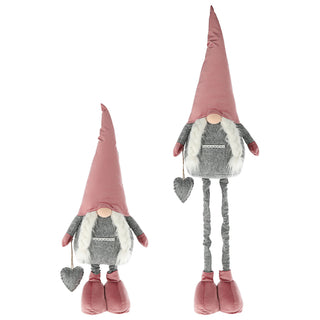 Wichtelfrau / -mann "Pinki" Wichtel Teleskopbeine max. H120cm zum Hinstellen Wichtelmännchen Weihnachtswichtel Zwerg Adventsdeko Weihnachtsdeko