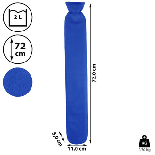 Schlauchwärmflasche 73cm Wärmflasche Bettflasche Thermophor Füllmenge 2 Liter Schulter Nacken