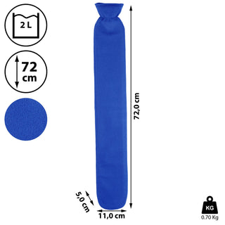 Schlauchwärmflasche 73cm Wärmflasche Bettflasche Thermophor Füllmenge 2 Liter Schulter Nacken