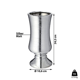 Vase gold/silber matt verschiedene Designs / Größen Steinzeug Blumenvase Tischvase Dekovase Steingut-Vase