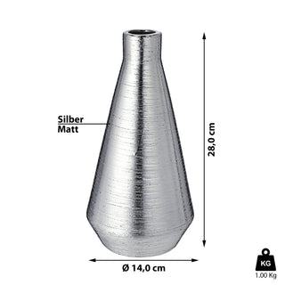 Vase gold/silber matt verschiedene Designs / Größen Steinzeug Blumenvase Tischvase Dekovase Steingut-Vase