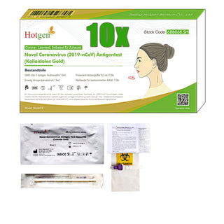 Hotgen Covid Schnelltest mit Sonderzulassung für privat 10x