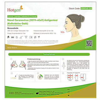 Hotgen Covid Schnelltest mit Sonderzulassung für privat 10x