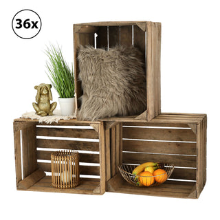 1/3/36x Obstkiste Holzkiste Weinkiste Stapelkiste Vintage Look