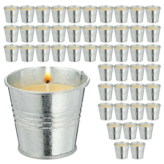 12/48x Citronella Kerze im Zinktopf Ø6 cm Duftkerze Anti-Insekten-Kerze Mückenkerze