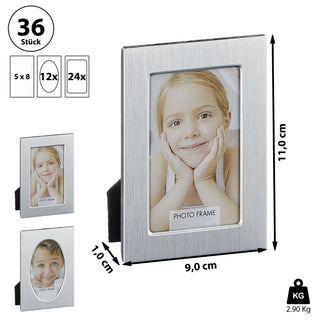 36/48x Bilderrahmen für Bildergröße Tischkarten DIY 2 Motive oval/rechteckig