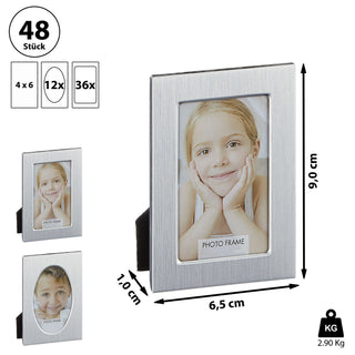 36/48x Bilderrahmen für Bildergröße Tischkarten DIY 2 Motive oval/rechteckig