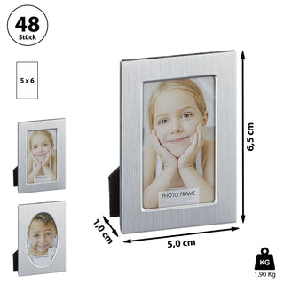 36/48x Bilderrahmen für Bildergröße Tischkarten DIY 2 Motive oval/rechteckig