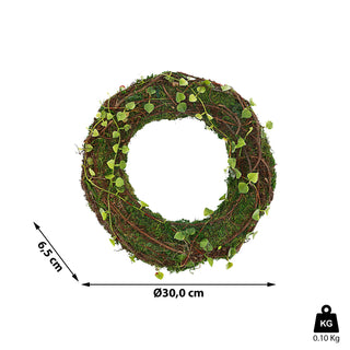 Dekohänger Türkranz Moos Türhänger Ø30cm grün Fensterdeko Kranz Türkranz