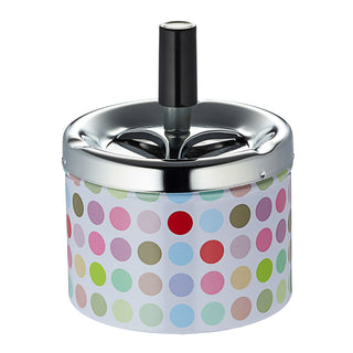 Drehaschenbecher 4er Set Retro Design 9x7cm Aschenbecher Windaschenbecher Ascher