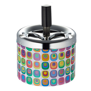 Drehaschenbecher 4er Set Retro Design 9x7cm Aschenbecher Windaschenbecher Ascher