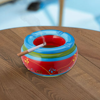 3/24x Sturmaschenbecher "Provence" Ø 13,5cm Keramik bunt Aschenbecher Windaschenbecher