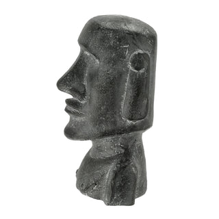 Moai Kopf "Design1/Design2" Steinkopf Gartenfigur H:43/45cm Magnesia Büste Skulptur Dekofigur Steinstatue Osterinsel