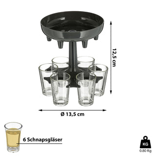 Schnapsglas Spender 6 Schnapsgläser Glas Schnapsspender Partygadget Shots Getränkespender