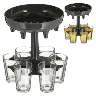 Schnapsglas Spender 6 Schnapsgläser Glas Schnapsspender Partygadget Shots Getränkespender
