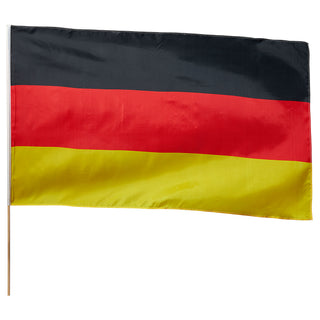 2/10x Stabfahne Deutschland mit Stab Flagge Fahne Schwarz/Rot/Gold Fanartikel Fussball