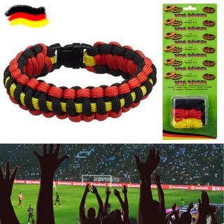 Parabänder 6er Set Deutschland DIY Schlüsselanhänger Armband 3 Bänder/Verschlüsse L245cm