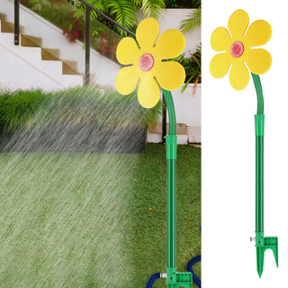Gartensprinkler Blume gelb H105cm Sprinklerblume Erdspieß Sonnenblume Bewässerung Garten Beet