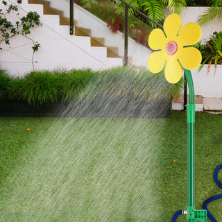 Gartensprinkler Blume gelb H105cm Sprinklerblume Erdspieß Sonnenblume Bewässerung Garten Beet