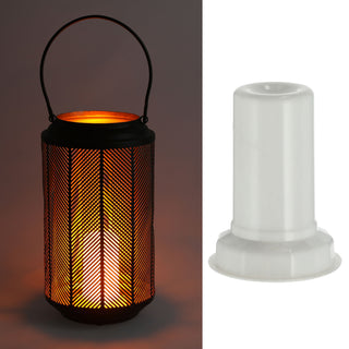 Leuchtmittel Flammenlicht LED Kerze für Windlichter 9x7,5cm Flammenoptik Timerfunktion batteriebetrieben Leuchte Lampe Licht