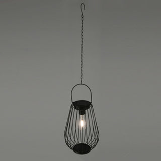 LED Solarlampe zum Aufhängen Metallstreben 16x22cm H70cm Eisen Pendellampe Lampe Deckenlampe Outdoorlampe