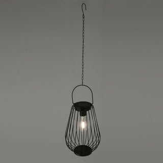 LED Solarlampe zum Aufhängen Metallstreben 16x22cm H70cm Eisen Pendellampe Lampe Deckenlampe Outdoorlampe
