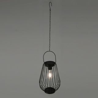 LED Solarlampe zum Aufhängen Metallstreben 16x22cm H70cm Eisen Pendellampe Lampe Deckenlampe Outdoorlampe