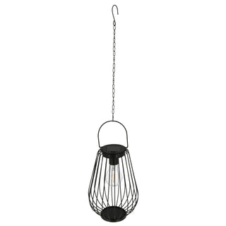 LED Solarlampe zum Aufhängen Metallstreben 16x22cm H70cm Eisen Pendellampe Lampe Deckenlampe Outdoorlampe