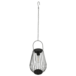 LED Solarlampe zum Aufhängen Metallstreben 16x22cm H70cm Eisen Pendellampe Lampe Deckenlampe Outdoorlampe