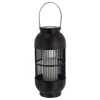 Solar Laterne Henkel 15x33cm Tischlampe Gartenleuchte Wegelampe  warmweiß 12 Leds Gitterdesign