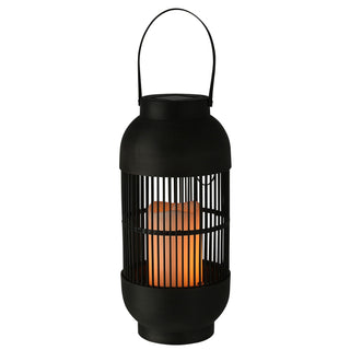 Solar Laterne Henkel 15x33cm Tischlampe Gartenleuchte Wegelampe  warmweiß 12 Leds Gitterdesign
