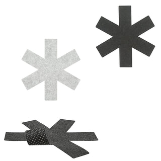 3x Pfannenschutzmatte Filz Ø:26/35/38cm 2 Farben Schutzmatte Pfannenschoner Anti-Rutschnoppen Untersetzer