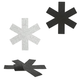 3x Pfannenschutzmatte Filz Ø:26/35/38cm 2 Farben Schutzmatte Pfannenschoner Anti-Rutschnoppen Untersetzer