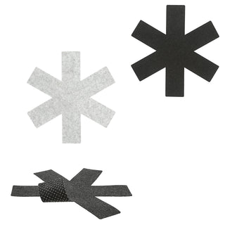 3x Pfannenschutzmatte Filz Ø:26/35/38cm 2 Farben Schutzmatte Pfannenschoner Anti-Rutschnoppen Untersetzer