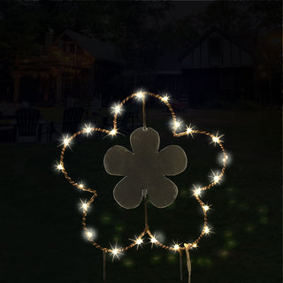 Gartenstecker LED "Blume" H:30/40100cm Eisen batteriebetrieben 6/18 Timer 20/30/35 warmweiße LEDs Gartenlicht Outdoorbeleuchtung