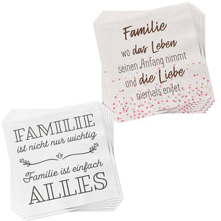 40x Servietten 3lagig 2 verschiedene Motive Papierserviette Motivserviette stoffähnlich Tuch
