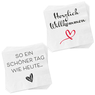40x Servietten 3lagig 2 verschiedene Motive Papierserviette Motivserviette stoffähnlich Tuch