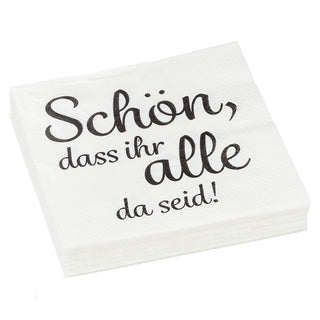 Servietten "Liebling" 40er Set 3lagig 2 verschiedene Motive Papierserviette Motivserviette stoffähnlich Tuch