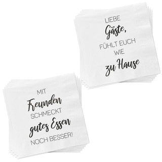 40x Servietten 3lagig 2 verschiedene Motive Papierserviette Motivserviette stoffähnlich Tuch