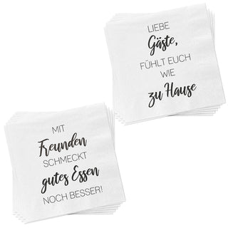 40x Servietten 3lagig 2 verschiedene Motive Papierserviette Motivserviette stoffähnlich Tuch