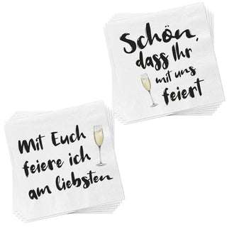 40x Servietten 3lagig 2 verschiedene Motive Papierserviette Motivserviette stoffähnlich Tuch
