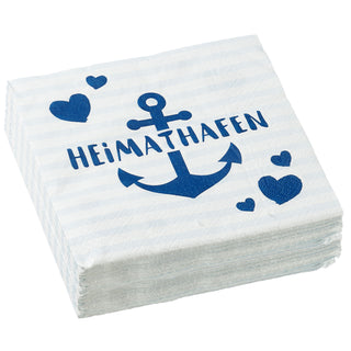 Servietten "Maritim" 80er Set 3lagig 2 verschiedene Motive Papierserviette Motivserviette stoffähnlich Tuch