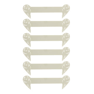 Serviettenring "Hochzeit" 6er Set Papier faltbar Serviettenhalter Herz Halter Serviette