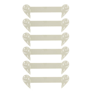 Serviettenring "Hochzeit" 6er Set Papier faltbar Serviettenhalter Herz Halter Serviette