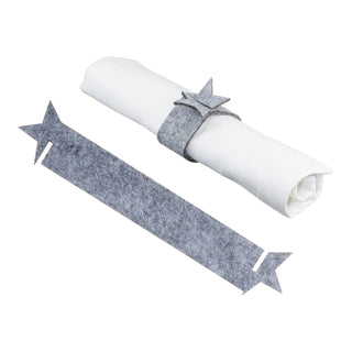 Serviettenringe "Stars" Filz 4er Set Stern Serviettenhalter Halter Serviette