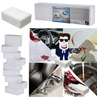 10x Schmutzradierer 11x7x4cm weiß Schwamm Radierer Fleckenradierer Putzschwamm